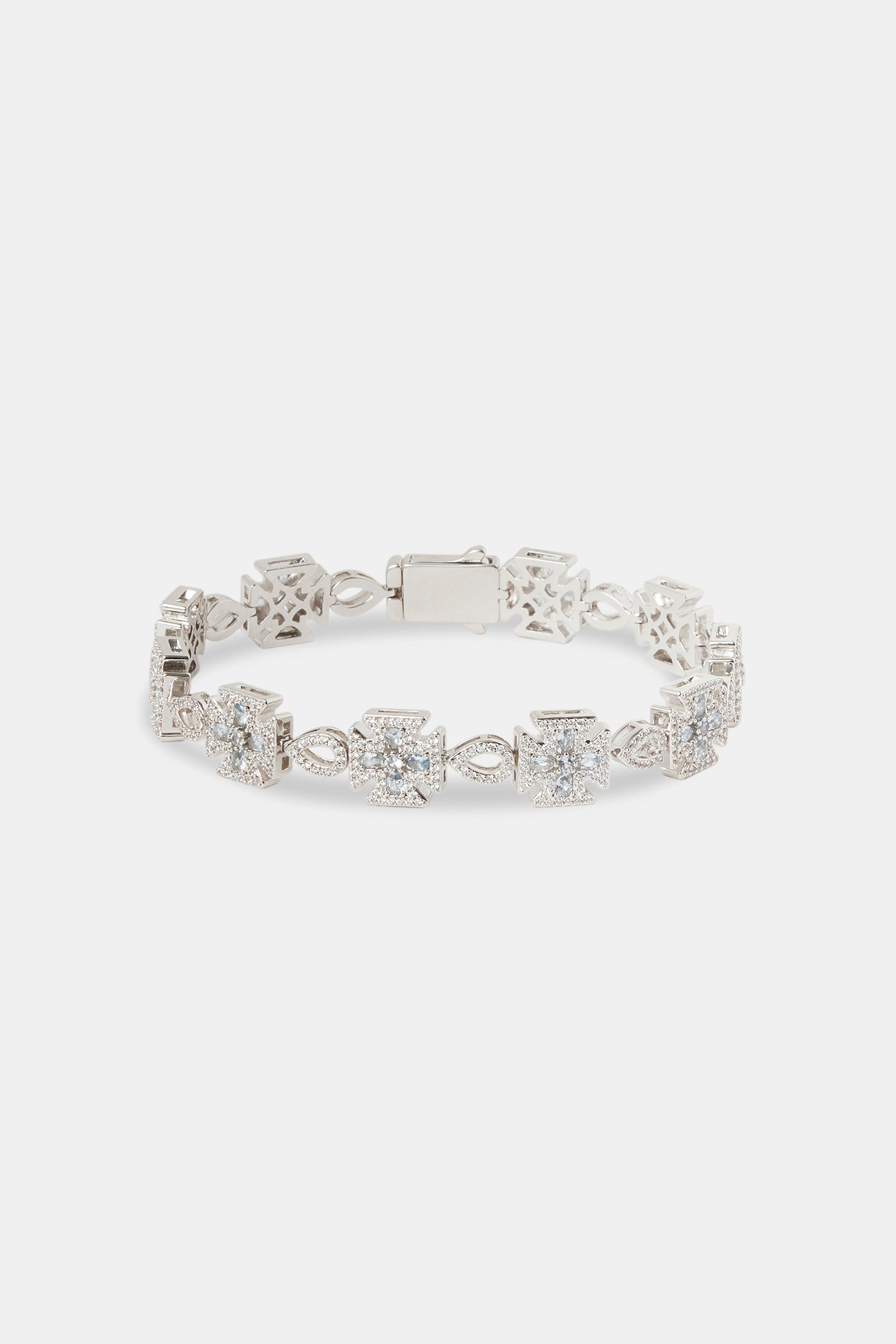 Blaues Motiv-Eisengliederarmband – 10 mm